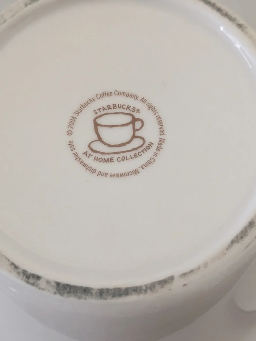 Starbucks At Home Collection 2004 ivory/White canister With Lid